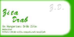 zita drab business card